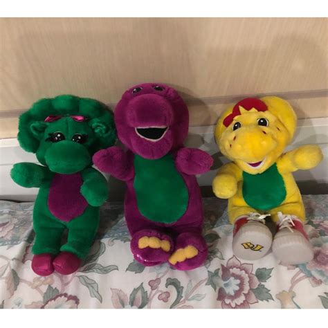Lot Of 3 Vintage Barney Baby Bop Bj Plush Hobbies And Toys Toys