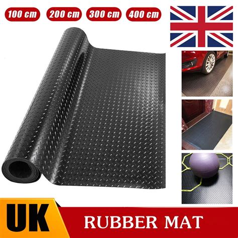 Rolls Rubber Flooring Matting Heavy Duty Mat Anti Slip Garage 1m Wide