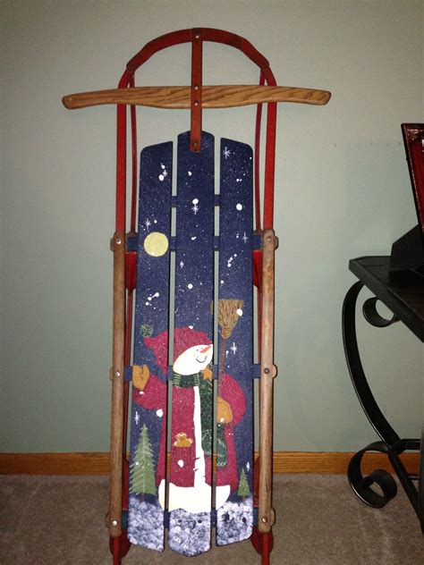 Painted Sled~finally Got To Make One For Myself Christmas Sled