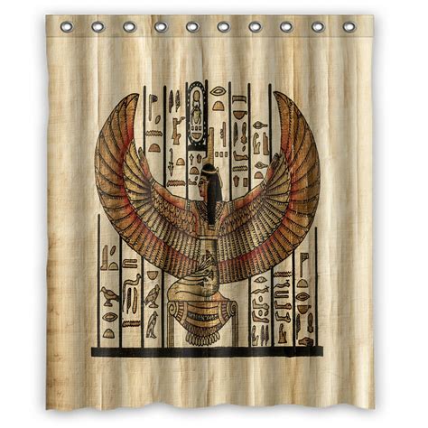 eczjnt egyptian parchment which depicts ancient god shower curtain bathroom waterproof home