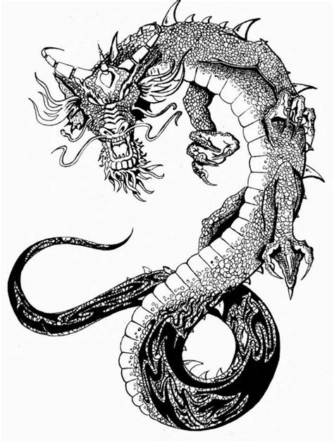 Free printable chinese dragon coloring pages for kids. 26 best Japanese Dragon Tattoo Stencil images on Pinterest | Dragon tattoo designs, Chinese ...