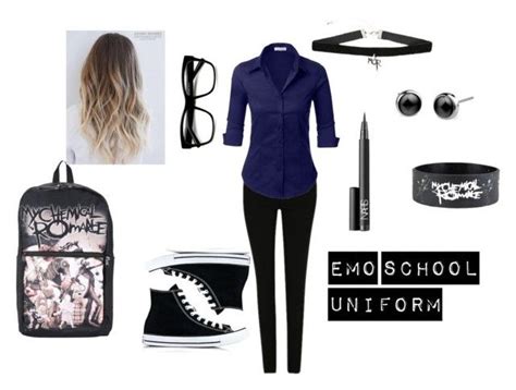 Emo School Uniform By Mcr Fob Patd Liked On Polyvore Featuring George
