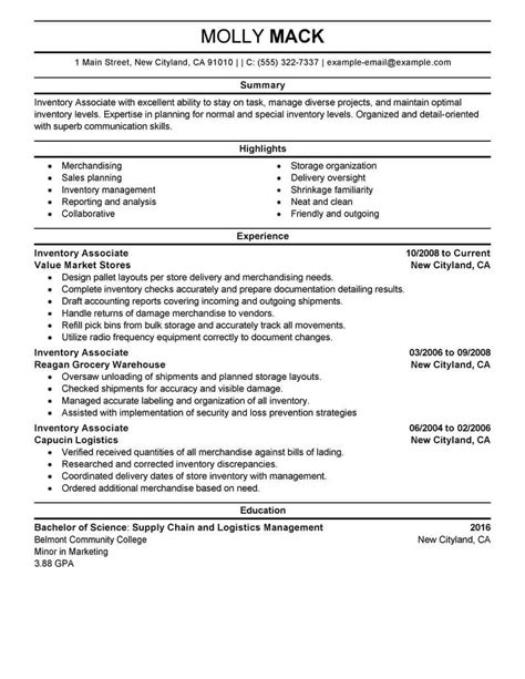 Professional Inventory Associate Resume Examples LiveCareer