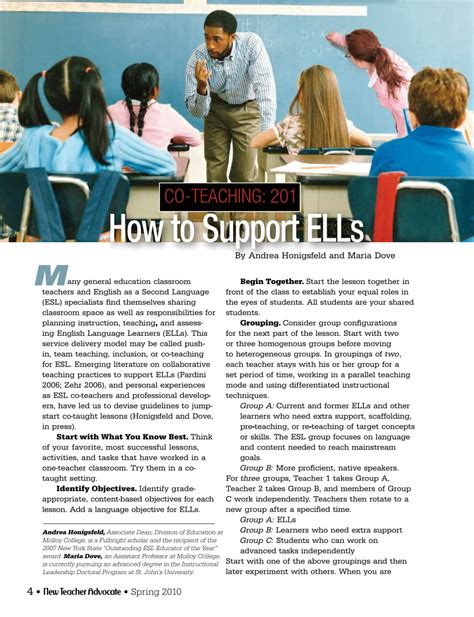 Pdf Co Teaching 201 How To Support Ells