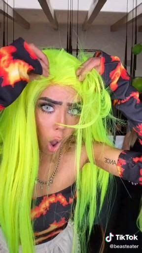 🖤 Tik Tok Video Neon Green Hair Hidden Hair Color Green Hair Streaks