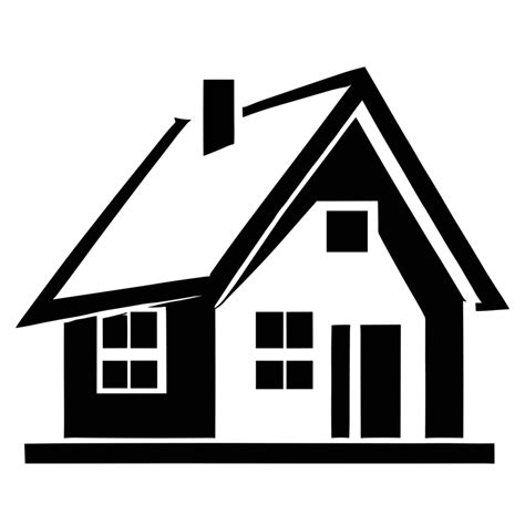 House Black And White Icon Clipart Transparent Background 24029796 Png