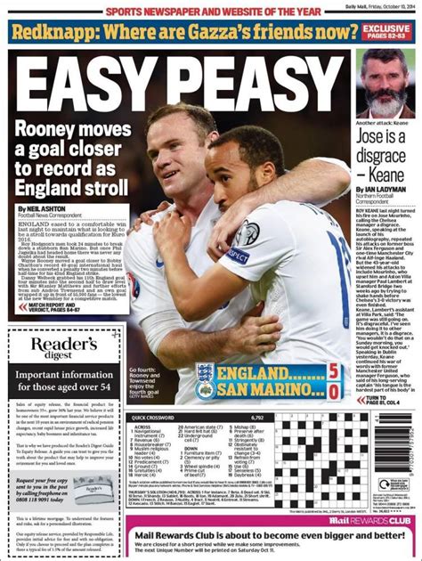 Newspaper Daily Mail Sport United Kingdom Newspapers In United