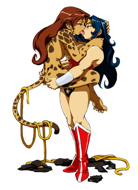 Cheetah And Wonder Woman Lesbian Kiss Wonder Woman And