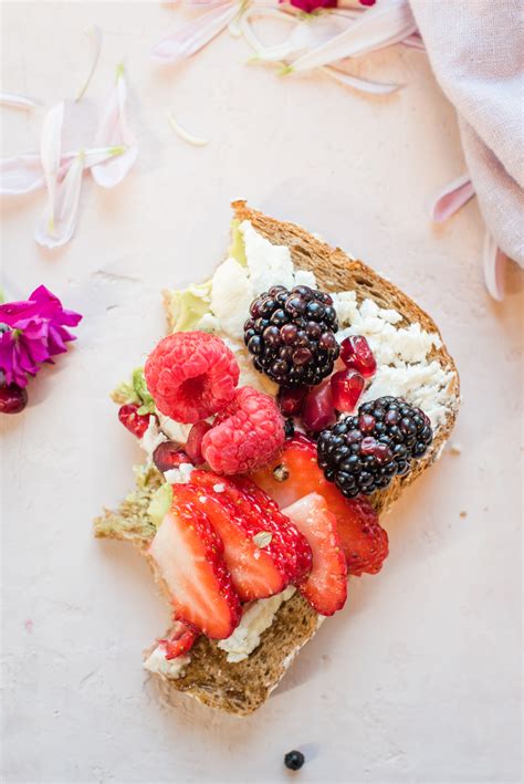 Avocado Goat Cheese Toast With Berries Two Ways