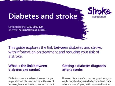 Diabetes And Stroke Stroke Association Shop