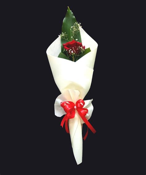 Single Red Roses With Wrapping Free Delivery Carmel Flowers