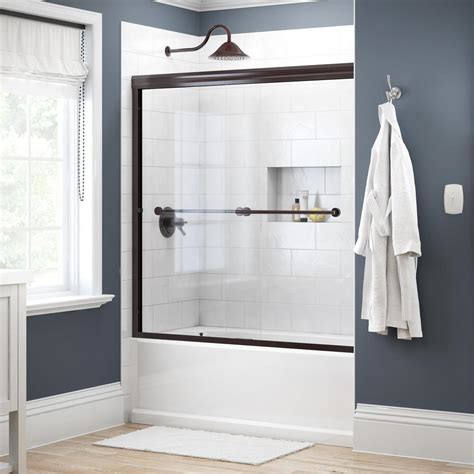 Delta Crestfield 60 in. x 58-1/8 in. Semi-Frameless ... Wipe down bathtubs, shower doors, tile and floors with a product approved to kill mold.
