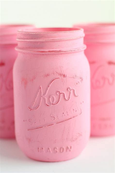 How To Paint Mason Jars With Chalk Paint And How To Distress Them Too