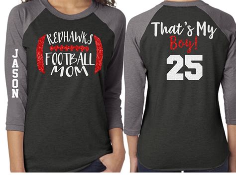 Football Mom Shirt Glitter Football Shirt Thats My Etsy