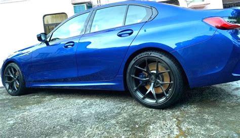 Bmw 3 Series G20 Blue With Bc Forged Rz21 Aftermarket Wheels Wheel