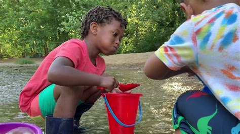 Kwame And Layla Playing In The Water At Beckley Creek Park Youtube