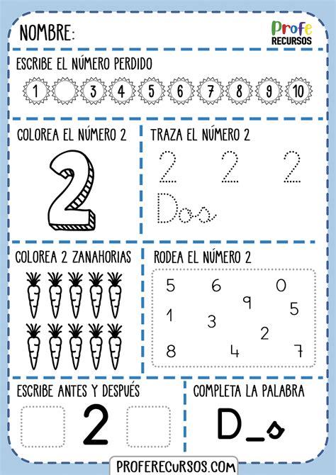 Fichas Para Aprender Los Numeros