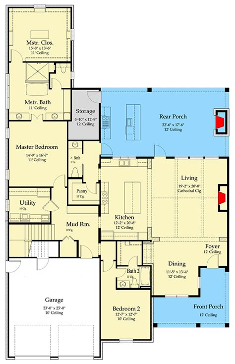 Plan 860041mcd 4 Bed Charmer With Large Rear Porch Garage House