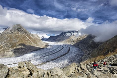 Great Aletsch Glacier Swiss Alps Switzerland Europe Photograph By