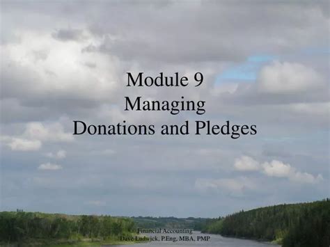 Ppt Module 9 Managing Donations And Pledges Powerpoint Presentation