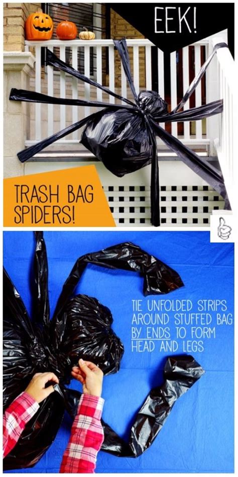 Diy Trash Bag Halloween Decoration Ideas Diy Trash Bag Spider Tutorial