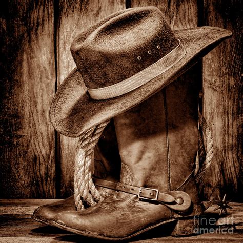 Vintage Cowboy Boots Photograph By American West Decor By Olivier Le