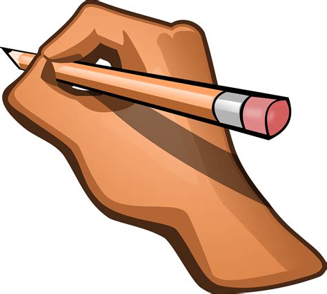 Writing Pen With Hand Clipart For Kids