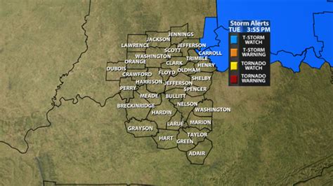 Severe T Storm Watch Issued For Part Of The Area Wdrb Weather Blog
