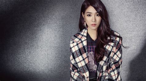 Wallpaper Black Model Long Hair Asian Jacket Pattern Fashion Korean Girls Generation
