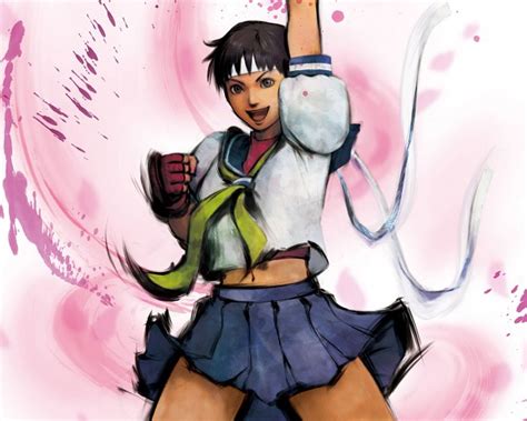 Kasugano Sakura Street Fighter Wallpaper By Capcom