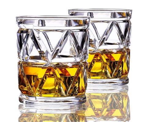 Dhaivat Whiskey Crystal Rocks Glasses With Heavy Base And Non Lead Crystal Barware Glasses For
