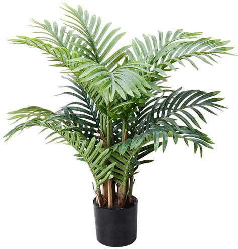 Kayra Decor Artificial Palm Tree Tropical Leaf Plants With Polymer Pot