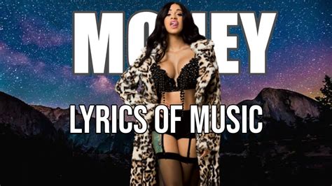 Cardi B Money Lyrics Video Lyrics Of Music Youtube