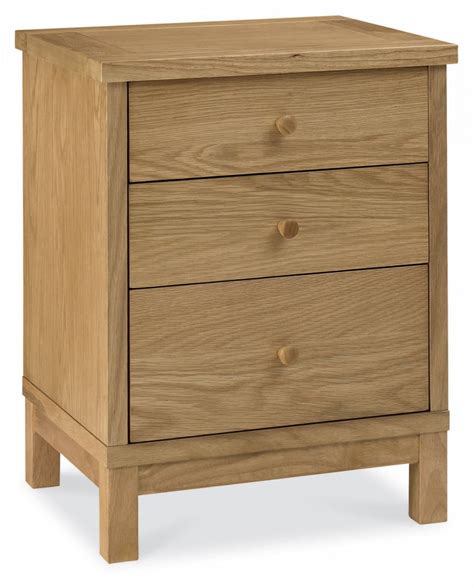 Bentley Designs Atlanta Oak 3 Drawer Nightstand At Relax Sofas And Beds