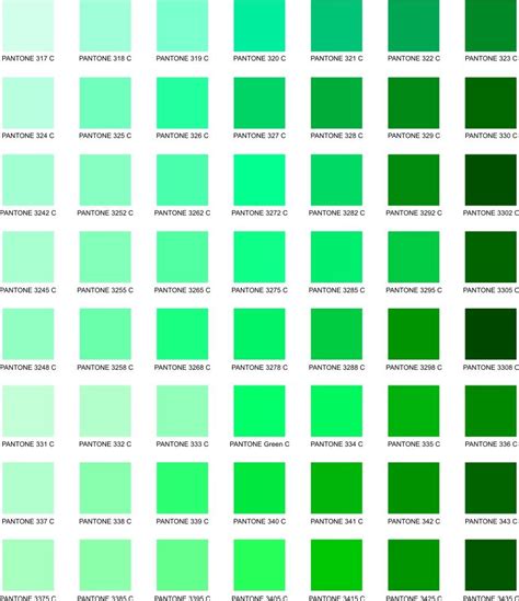 Pms Color Chart Green Color Chart Pantone Color Chart Pantone Colour