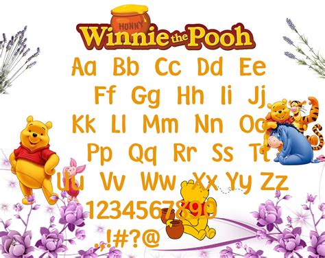 Winnie The Pooh Font Svg File Winnie The Pooh Alphabet Svg Etsy