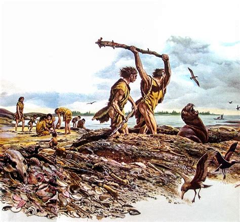 Mesolithic Hunters By Sergio Rizzato Ancient Humans Prehistoric Art