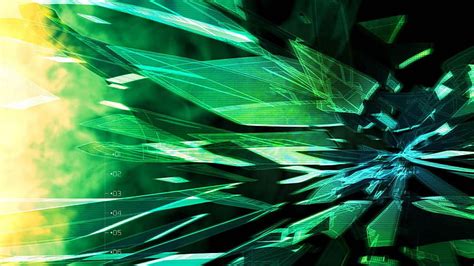 3840x2160px Free Download Hd Wallpaper Abstract Green Techno