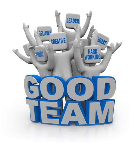Good Team People With Teamwork Qualities Stock Illustration