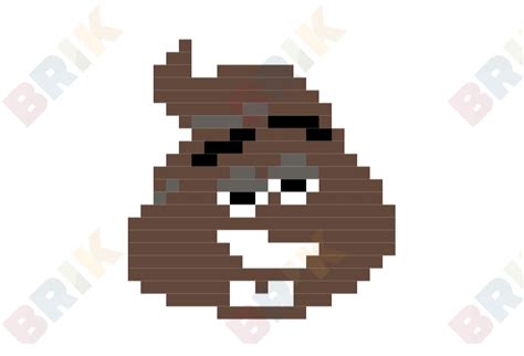 Poop Emoji Pixel Art Brik