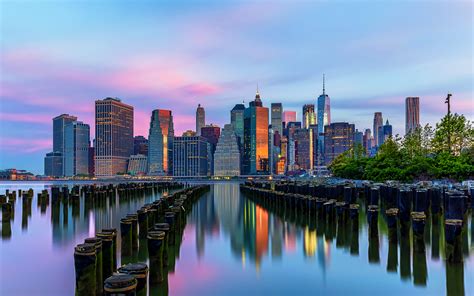 Download Imagens Nova York Na Noite 4k Antigo Cais Manhattan