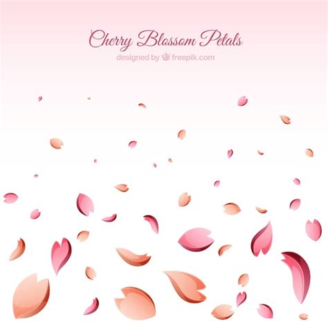 Free Vector Cherry Blossom Petals Background