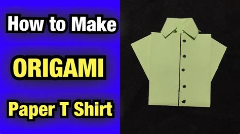 Origami Shirt Paper T Shirt Folding Instructions Tutorial L Paper