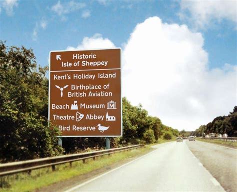 Isle Of Sheppey In Bid For £80000 Brown Tourist Motorway Signs
