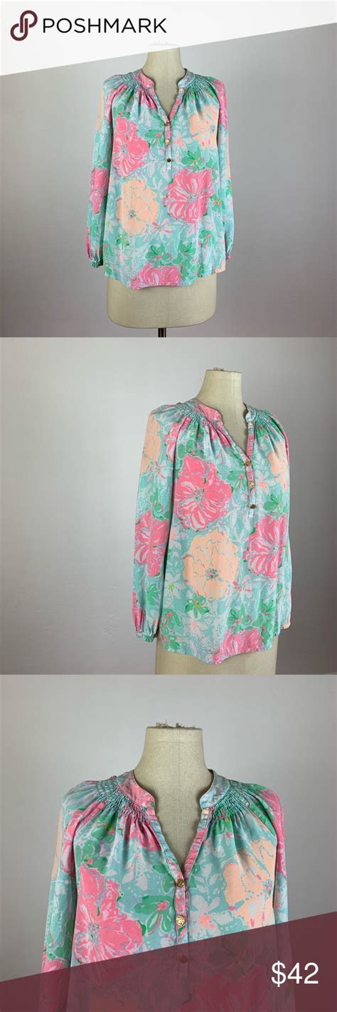 Lilly Pulitzer Silk Floral Long Sleeve Lilly Pulitzer Lilly Pulitzer