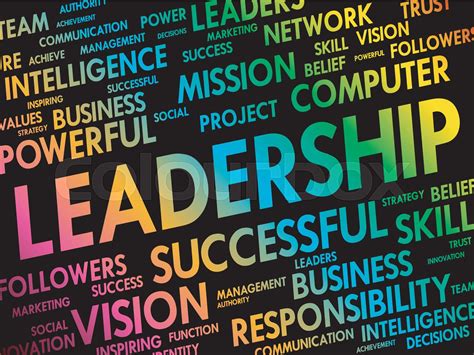 Leadership Word Cloud Collage Stock Vector Colourbox