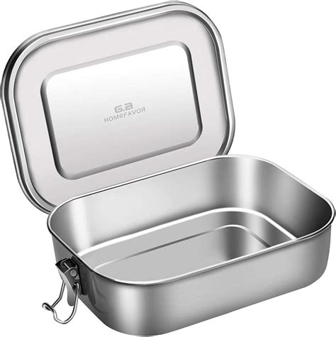 Ga Homefavor Stainless Steel Lunch Box Large Metal Bento Box 1400ml