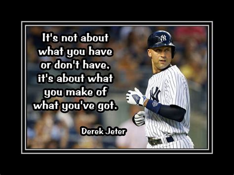 Baseball Poster Derek Jeter Ny Yankees Photo Quote Wall Art 5x7 11x14
