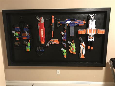 A simple way to organize your nerf guns using pegboards and some commonly used items from. Diy Nerf Gun Rack Pegboard - Mr. IncrediBell Builds a NERF WALL (DIY Pegboard Storage ... - 3d ...