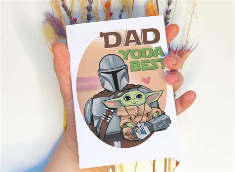 Dad Yoda Best The Mandalorian And Grogu Star Wars Inspired Etsy